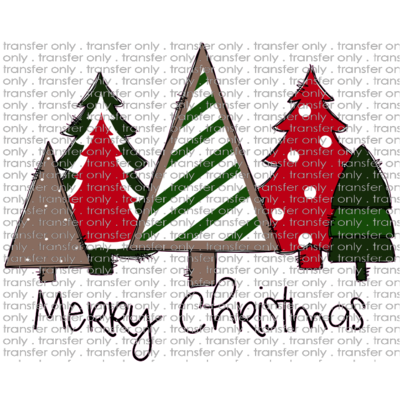 CHR 167 Multi Pattern Merry Christmas Trees