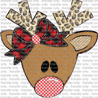 CHR 235 Reindeer Leopard Antlers Gingham Nose Buffalo Bow