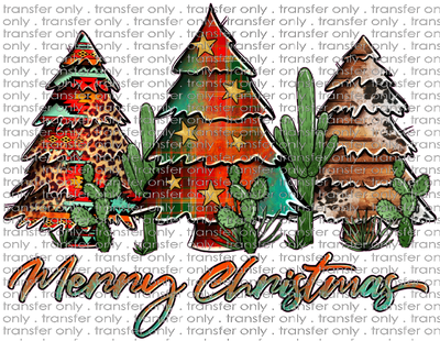 CHR 249 Western Christmas Trees Merry Christmas