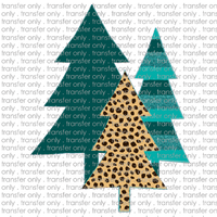CHR 368 Blues Cheetah Christmas Trees