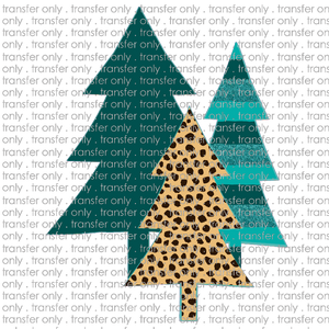 CHR 368 Blues Cheetah Christmas Trees