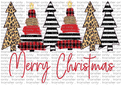 CHR 478 Merry Christmas Tree leopard brush