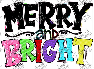 CHR 526 Merry And Bright Colorful Letters