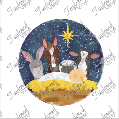 CHR 560 Nativity Animals Circle