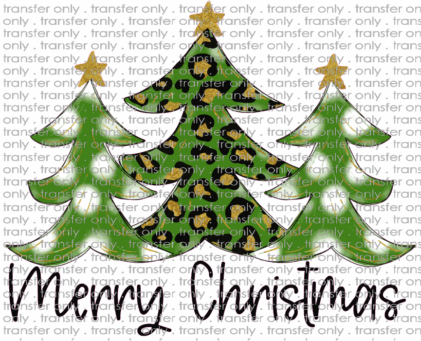 CHR 578 Merry Christmas Green Tree Doodle