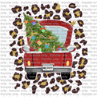CHR 584 Merry Christmas Truck Gold Leopard