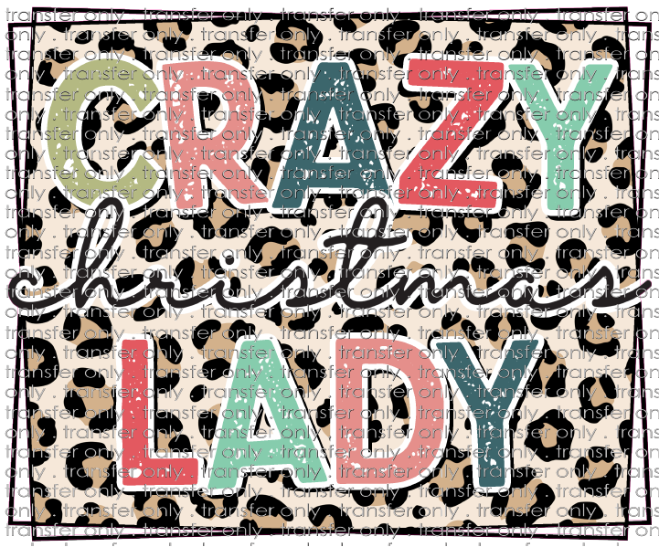 CHR 631 Crazy Christmas Lady Leopard Boarder