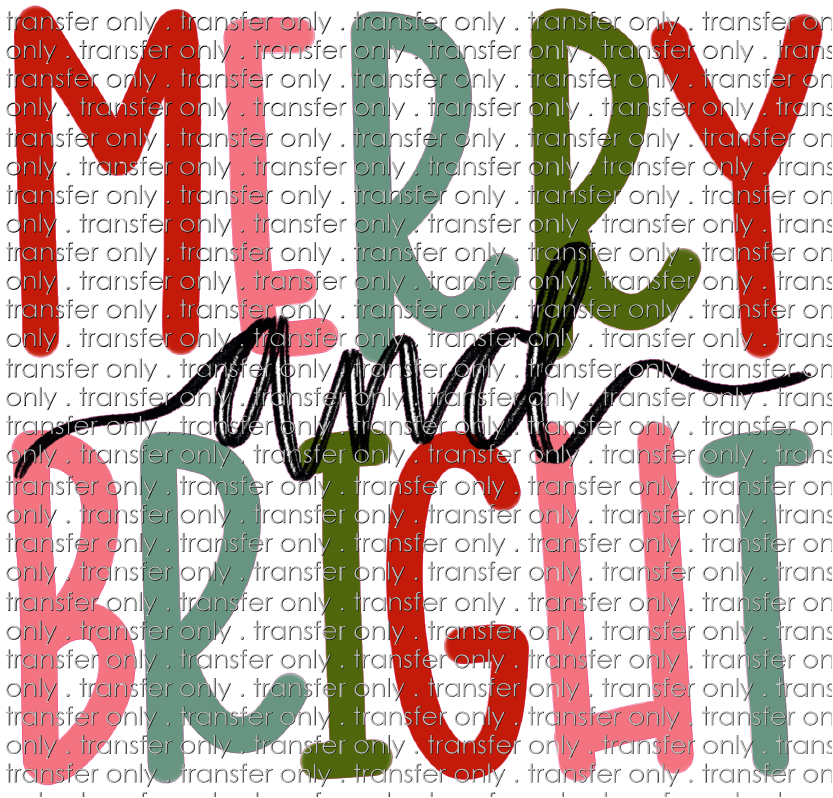 CHR 642 Hand Written Merry and Bright