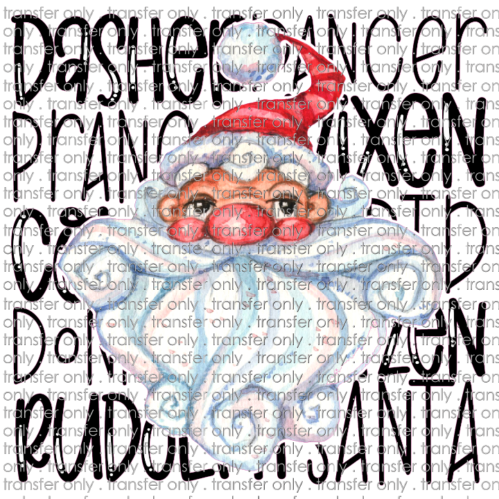 CHR 653 Santa Typography - Sublimation and Decal Only