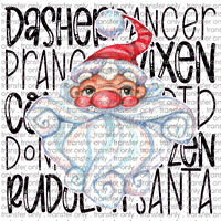 CHR 653 Santa Typography - Sublimation and Decal Only