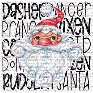 CHR 653 Santa Typography - Sublimation and Decal Only
