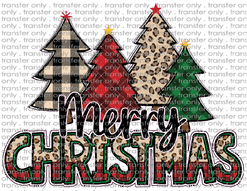 CHR 676 Merry Christmas Leopard and Plaid