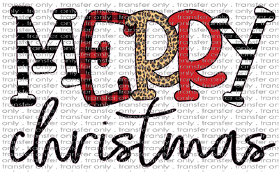 CHR 67 Merry Christmas Letters Leopard