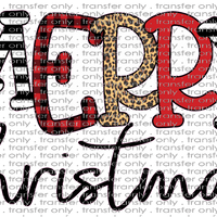 CHR 67 Merry Christmas Letters Leopard