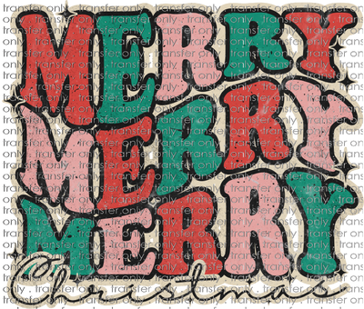 CHR 816 Merry Merry Christmas Retro