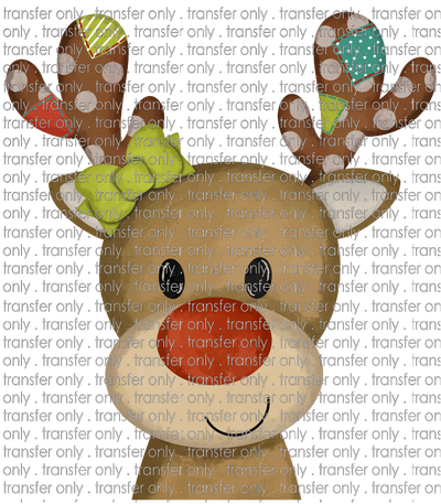 CHR 855 Girl Patchwork Reindeer