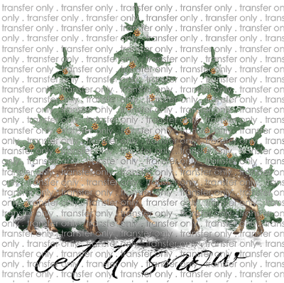 CHR 866 Tree and Deer Let it Snow