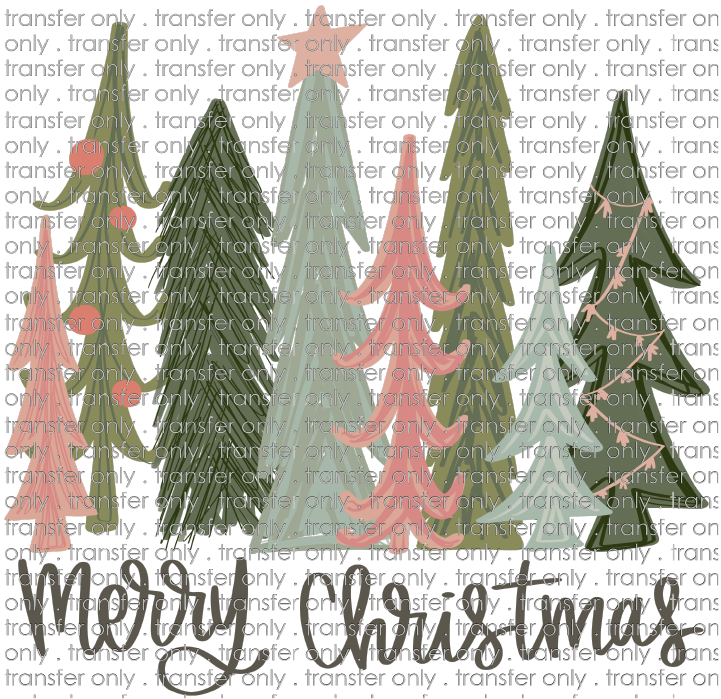 CHR 795 Christmas Trees Pink & Green