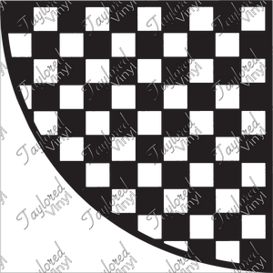Checkered Acrylic Bleach Sleeve Stencil