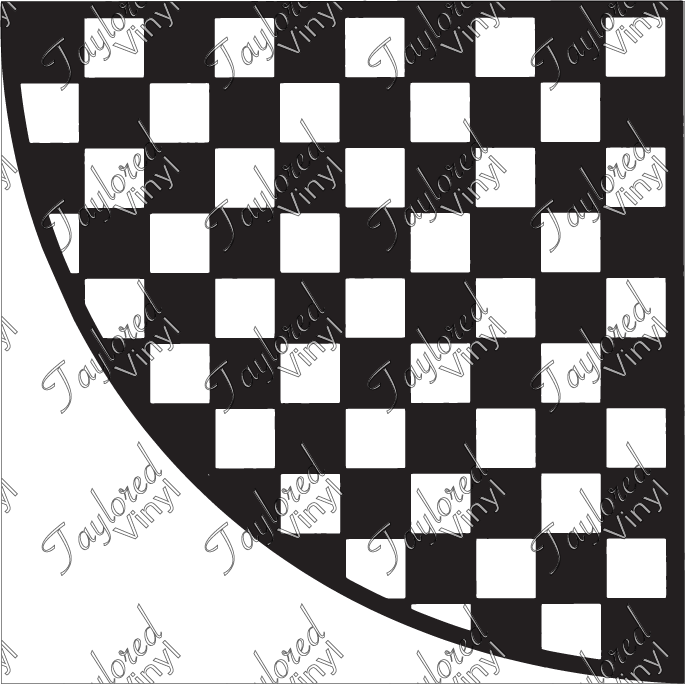 Checkered Acrylic Bleach Sleeve Stencil