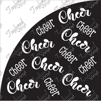 Cheer Acrylic Bleach Sleeve Stencil