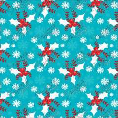 P-CHR-126 Christmas Holly and Snowflakes
