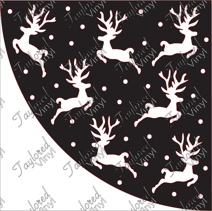 Christmas Reindeer Acrylic Bleach Sleeve Stencil