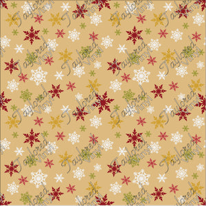 P-CHR-98 Christmas Tan snowflakes