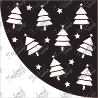 Christmas Trees 02 Acrylic Bleach Sleeve Stencil