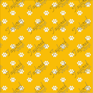 P-ANM-61 Dog Puppy Paw Prints Yellow