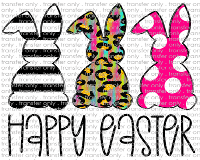 EST 140 Happy Easter Leopard Neon