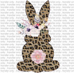 EST 87 leopard bunny with flowers