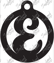 E Circle Monogram Acrylic Blank Keychain