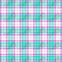 P-EST-13 Easter Plaid Teal and Pink