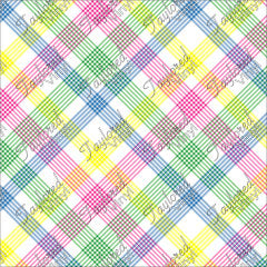P-EST-21 Easter Spring Plaids diagonal Blue pink Green and Yellow