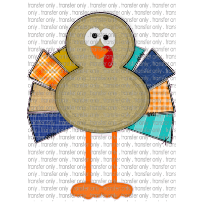 FALL 100 Boy Turkey Tall Teal Orange and Blue