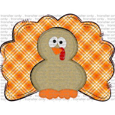 FALL 104 Boy Turkey Orange Plaid