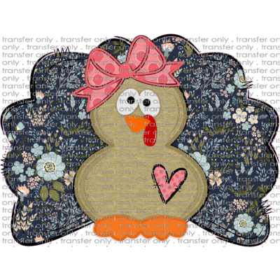 FALL 109 Girl Turkey Navy Flowers