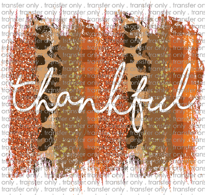 FALL 122 Thankful Orange Glitter Leopard