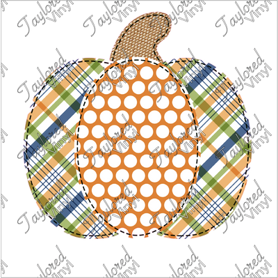 FALL 172 Plaid Pumpkin Fall Colors