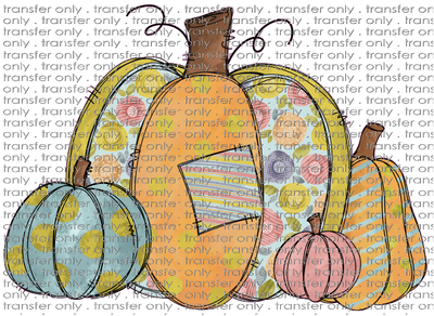 FALL 237 Patchwork Stripe and Dot Pumpkins