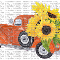 FLW 25 Autumn Truck with Sunflowers