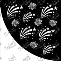 Fireworks Acrylic Bleach Sleeve Stencil