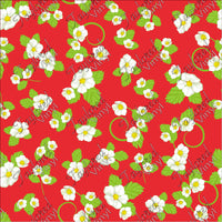 P-FOD-30 Food Strawberry Blossoms Red
