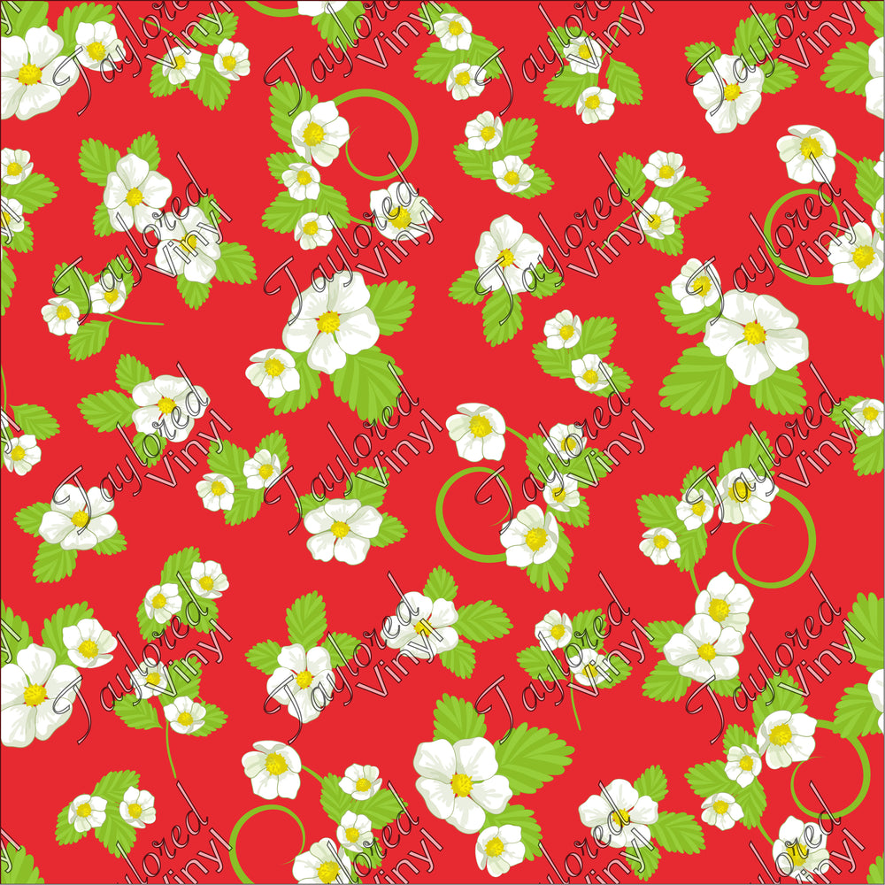 P-FOD-30 Food Strawberry Blossoms Red