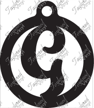 G Circle Monogram Acrylic Blank Keychain