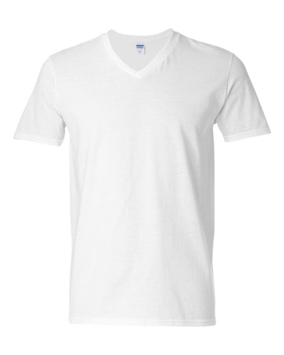 White - Gildan - Softstyle® V-Neck - 64V00