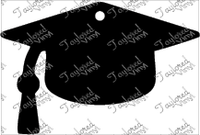 Graduation Cap w/Tassle Acrylic Blank Key Chain