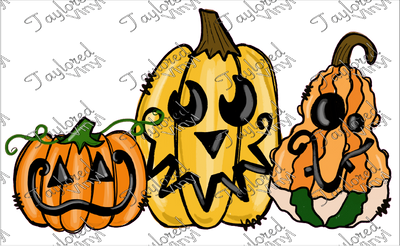 HALLO 50 Pumpkin Cute Trio