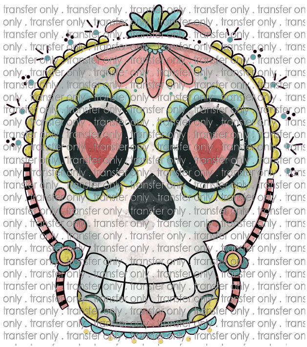 Ladies Sugar Skull Rhinestone Crew Neck T-Shirt